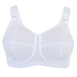 Glamorise 40C COMFORT LIFT Bra (COTTON-LINED) Wireless (SIDE-BONES) WHITE